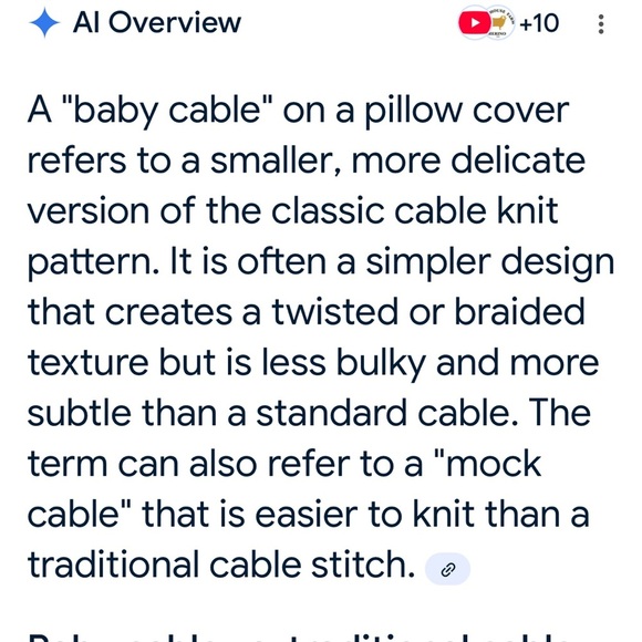 Light Green Large Zippered Feather Pillow. Cable Knit - Picture 5 of 6